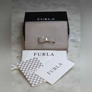 Furla Greige Women's Wallet with Bow Accent- Full Inclusion